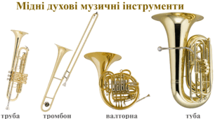 Тест Мідні духові музичні інструменти