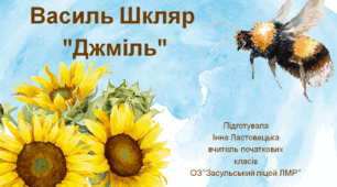 Презентація до уроку читання за темою :" Василь Шкляр "Джміль""