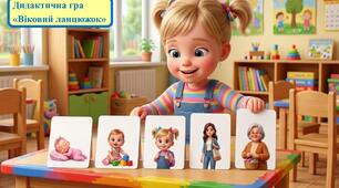 Дидактична гра «Віковий ланцюжок»
