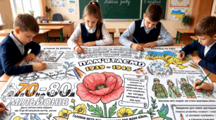 МЕГАРОЗМАЛЬОВКА-ПЛАКАТ до Дня пам'яті та примирення.