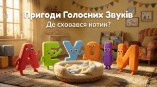 Пригоди голосних звуків і котика. За Марійкою Підгірянкою