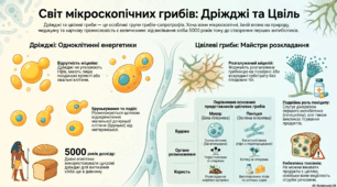 Різноманітність грибів. Дріжджі. Цвілеві гриби