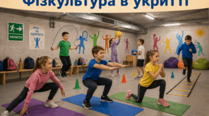Фізкультура в укритті. Вправи та ігри в укритті.