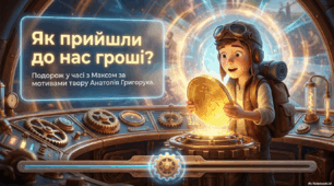 За Анатолієм Григоруком "ЯК ПРИЙШЛИ ДО НАС ГРОШІ?" (Вашуленко Оксана Вікторівна УКРАЇНСЬКА МОВА ТА ЧИТАННЯ Підручник для 4 класу закладів загальної середньої освіти (у 2-х частинах) Частина 2, ст.145 - 147