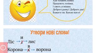 Інтегрований курс "Навчання грамоти". Дистанційне навчання. Поділ слів на склади 1 клас