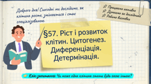 Ріст і розвиток клітин та чинники, що на нього впливають