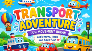 Фізкультхвилинка "Transport Adventure" — весела руханка англійською для дошкільнят!