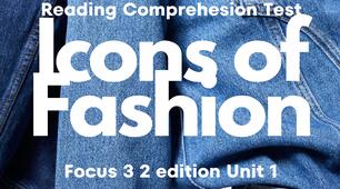 Icons of Fashion Reading Comprehension Test