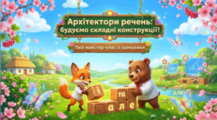 Анімована інтерактивна презентація “Складні речення з безсполучниковим і сполучниковим зв’язком” | Українська мова, 5 клас НУШ