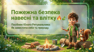 Юний рятувальник: Пожежна безпека навесні та влітку. Презентація-гра про правила поведінки на природі (НУШ)