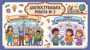 Діагностувальна робота № 2 ГО 8 кл. (за розд. 3 «Мистецтво жити в державі» та 4 «Мистецтво спілкування»)1 та 2 варіант+відповіді