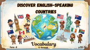 Презентація "Discover English-Speaking Countries. Unit 8, Vocabulary p. 155-156"