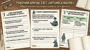 Робочі аркуші до вивчення фентезі Йоуна Колфера «Артеміс Фаул». «Протокол "Артеміс": Інтелектуальна гра та моральний вибір»(НУШ)