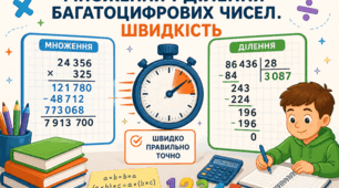 Діагностувальна робота №7   Тема: Множення і ділення багатоцифрових чисел. Швидкість