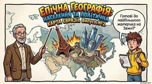 Комікс «Населення та політична карта Євразії»