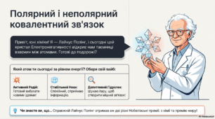 Презентація "Полярний і неполярний ковалентний зв'язок (8 клас) — Інтерактивне дослідження з Лайнусом Полінгом"