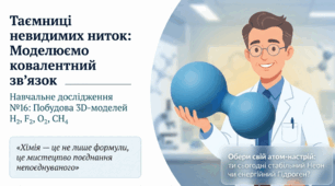 Презентація "Таємниці невидимих ниток: Моделювання ковалентного зв'язку" (8 клас) — Навчальне дослідження №16