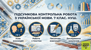 Річна підсумкова робота з української мови  за 4 групами результатів (за підр. Заболотного О. В) НУШ