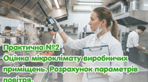 Практична робота №2. Оцінка мікроклімату виробничих приміщень. Розрахунок параметрів повітря
