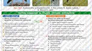 § 56. Різноманітність птахів. Кільогруді. Самостійна робота 2 варіанти. за 3 групами результатів
