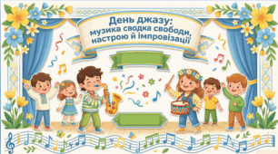 Міжнародний день джазу 🎷 | Анімована інтерактивна презентація для 1–5 класів НУШ | Ранкова зустріч, виховна година, музичне мистецтво