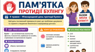 Пам’ятка для учнів 5–11 класів на тему «Протидія булінгу»