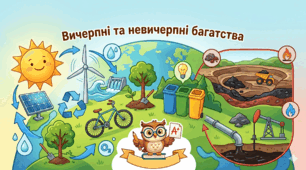 Тест для 5 класу: Вичерпні та невичерпні ресурси.Ідеї.