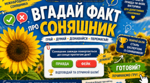 🌻 Інтерактивна гра-презентація «Вгадай факт про соняшник»