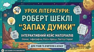 Кейс матеріалів до оповідання Роберта Шеклі «Запах думки»(для 6 класу НУШ) + паспорт літературного героя(для заповнення учнями)!