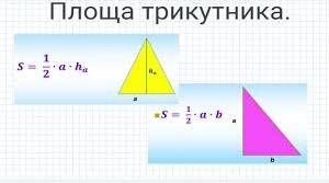Презентація до уроку з геометрії в 8 класі "Площа трикутника" НУШ