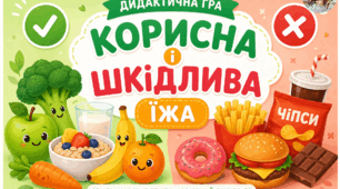 Дидактична гра «Корисна і шкідлива їжа»