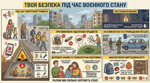 Плакат "Твоя Безпека під час воєнного стану "