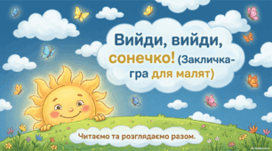 Вивчення заклички "Вийди, вийди, сонечко"