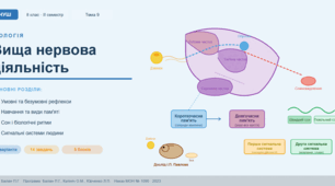 Діагностична робота з біології. 8 клас. НУШ. ІІ семестр. Тема 9. Вища нервова діяльність
