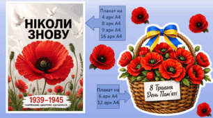 Плакати до Дня пам'яті та перемоги. Різні розміри