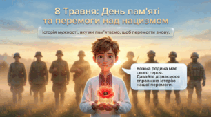 Виховний захід - Презентація 8 травня 2026 "День пам'яті, примирення, перемоги над нацизмом. Історія мужності, яку ми пам'ятаєм, щоб перемогти знов"