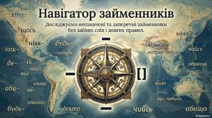Написання  неозначених та заперечних займенників