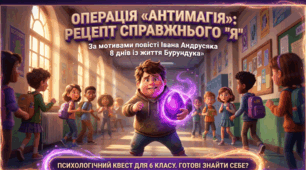 Іван Андрусяк. «8 днів із життя Бурундука». Морально-етична проблематика: повість про самопізнання та вибір справжніх цінностей. Риси гумору.