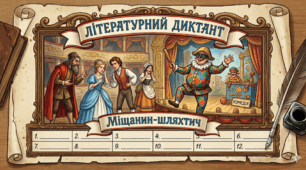 Літературний диктант+ інфографіка за комедією Мольєра "Міщанин-шляхтич" для 8 класу