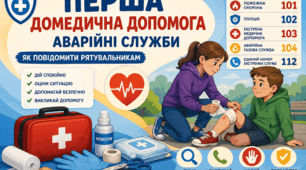  6 клас Перша домедична допомога. Аварійні служби. Як повідомити рятувальникам. Перша домедична допомога.