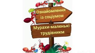 Ознайомлення з оточуючим та розвиток мовленнєвого спілкування"Мурахи-маленькі трудівники"