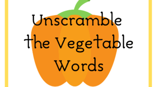 Unscramble: Vegetable Words
