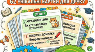 Підготовка до НМТ_Фразеологізми та антисуржик_Тренувальні картки_місяць до НМТ