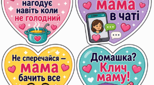 Набір сердечок до Дня матері (для фотозони, дошки, класу)