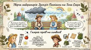 Том Сойєр і Полліанна. Робочий аркуш  для узагальнення знань про головних героїв творів Елеонор Портер та Марка Твена.