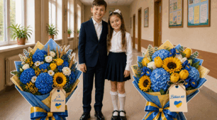 💙💛 Патріотичні ростові букети для фотозони 💙💛