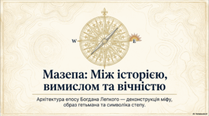 Історична основа та художній вимисел у трилогії Богдана Лепкого «Мазепа». Образ гетьмана та символіка степу