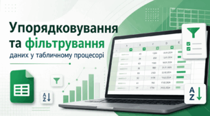 Упорядковування та фільтрування даних у табличному процесорі.