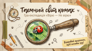 «Таємний світ комах. Гра-експедиція "Вірю — Не вірю"»