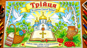 Велика тематична розмальовка «Світло Святої Трійці» до свята Трійці
